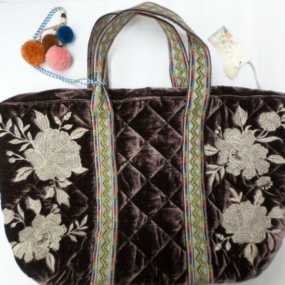 Johnny Was Santal Velvet Quilted Tote Bag Coco - J05319-8